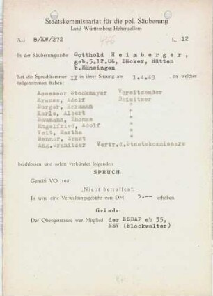 Heimberger, Gotthold