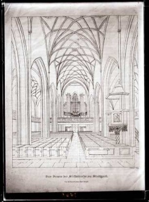 Stiftskirche; Inneres nach Versetzung der Orgel