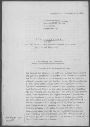 Täferrot: Pfarrbericht 1937