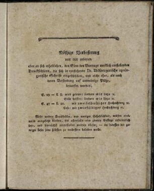 Nöthige Verbesserung.