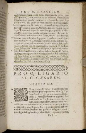 Pro Q. Ligario Ad C. Cæsarem. Oratio XLI.