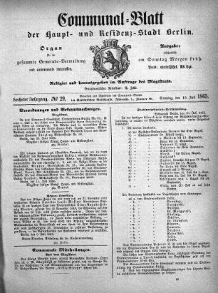 1865,29: No. 29, 16. Juli 1865