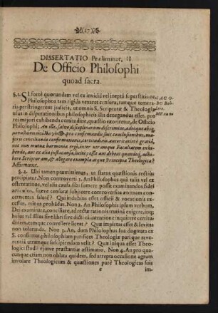 Dissertatio Praeliminar. II