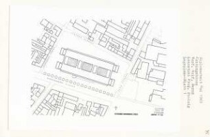 Justizgebäude, München-Maxvorstadt (Diplomarbeit bei Peter Poelzig): Lageplan 1:500