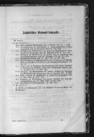 Alphabetisches Gesammt-Sachregister [für Haupt- und Supplementband]