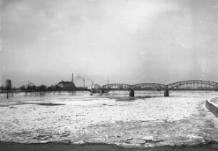Wehr Wieblingen, Eis im Unterwasser