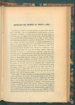 Monologo del hombre de treinta años