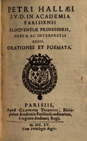 Orationes et poemata