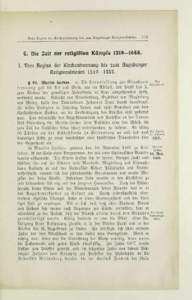 E. Die Zeit der religiösen Kämpfe 1519-1648