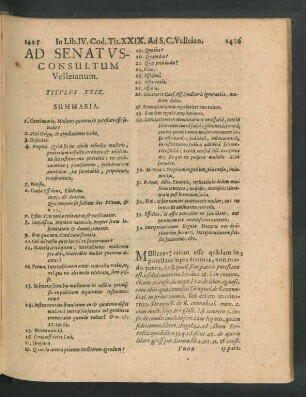 Ad Senatusconsultum Velleianum. Titulus XXIX.