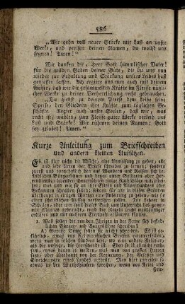 Kurze Anleitung zum Briefschreiben und andern kleinen Aufsätzen.
