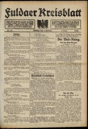 Ausgabe vom Montag, den 01. Februar 1915.