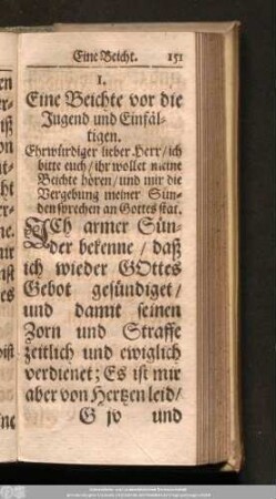 [Eine Beicht.]