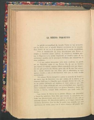 La serena inquietud