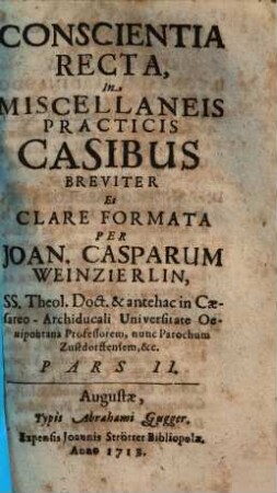 Conscientia recta, in miscellaneis practicis casibus, 2