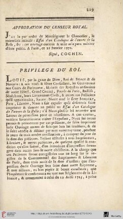Approbation du censeur royal