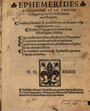 Ephemerides