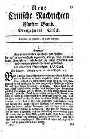 Dreyzehntes Stück.
