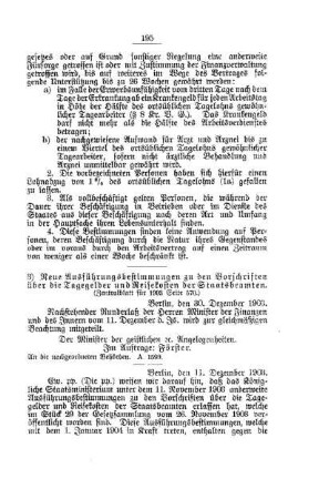 Neue Ausführungsbestimmungen zu den Vorschriften über die Tagegelder und Reisekosten der Staatsbeamten : [A. Behörden und Beamte]