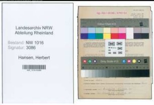Entnazifizierung Herbert Hansen , geb. 25.06.1904 (Justizinspektor)