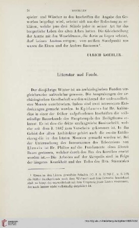 Litteratur und Funde