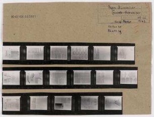 Repros für einen Vortrag von Peter Schweizer und Hans Gericke über Bürohochhäuser. Berlin