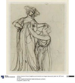 Siegfried und Kriemhild von Hagen überrascht