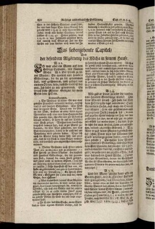 Das siebenzehente Capitel
