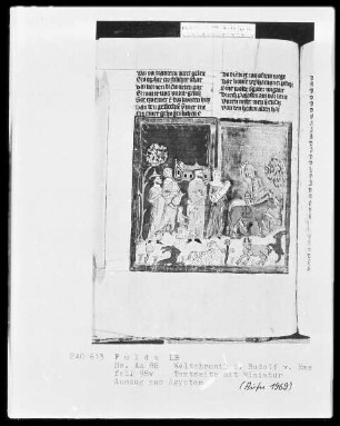 Rudolf von Ems, Weltchronik — Auszug aus Ägypten, Folio 98verso