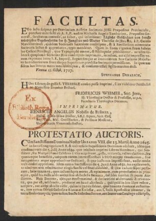 Protestatio Auctoris
