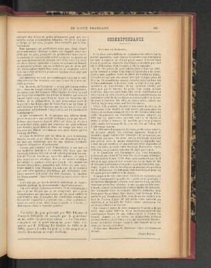 Correspondance.