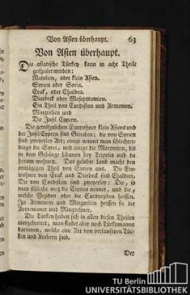 Von Asien überhaupt.