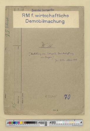 Herstellung und Freigabe von Wolle, Web- und Tuchstoffen und verwandten Waren: Herstellung von Putzwolle, Bewirtschaftung von Lumpen