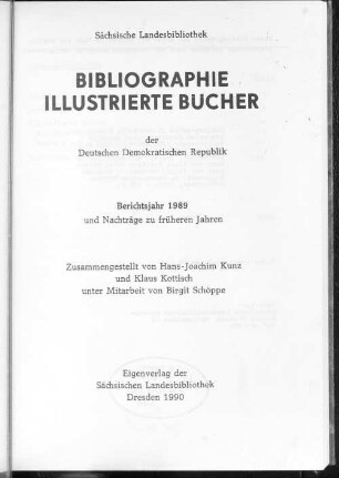 1989: Berichtsjahr 1989 und Nachträge zu früheren Jahren