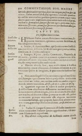 Caput XII. De sensibus interioribus