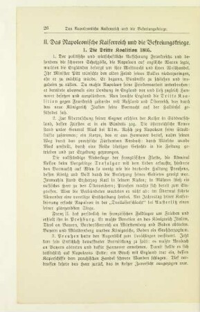 II. Das Napoleonische Kaiserreich und die Befreiungskriege