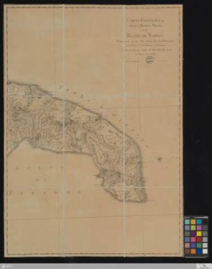 Carta Geografica Della Sicilia Prima o sia Regno Di Napoli