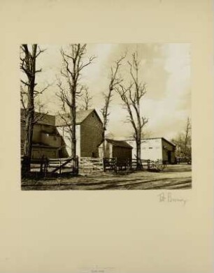 Glen Cove, Horse Farm in Winter : Long Island, Glen Cove, Farm im Winter