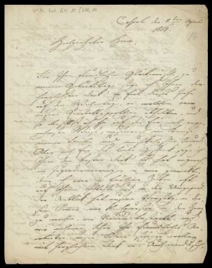 Brief von Louis Spohr an Carl August Eberhard Haushalter