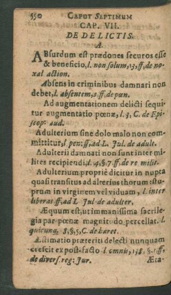 Cap. VII. De Delictis.