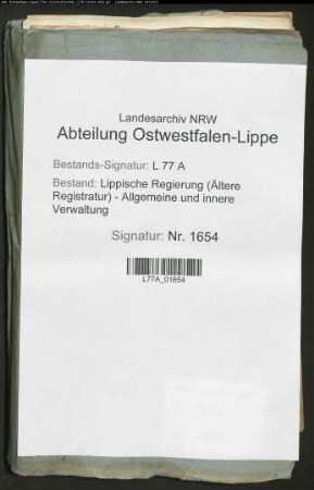 Verzeichnis der Strafgelder von der Regierungskanzlei