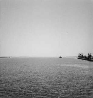 Hafen : Blick in Richtung des Hafens von Maputo