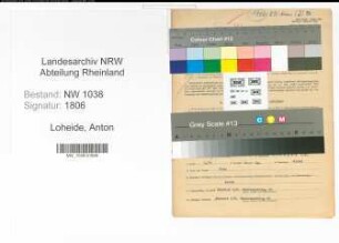 Entnazifizierung Anton Loheide , geb. 22.02.1892 (Klempner)