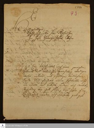 Brief von Samuel Rostkovius an August Hermann Francke.