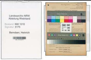 Entnazifizierung Heinrich Berndsen , geb. 07.09.1905 (Obsthaendler)