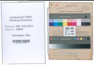 Entnazifizierung Otto Schroeder , geb. 05.01.1908 (Bahninspektor)