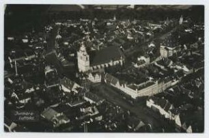 Luftaufnahme der Pfarrkirche Sankt Nikolai, Zerbst: Luftansicht