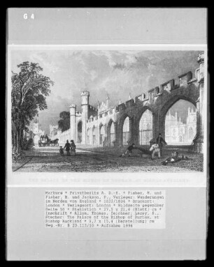 Wanderungen im Norden von England, Band 1 — Bildseite gegenüber Seite 58 — The Palace of the Bishop of Durham, at Bishop Auckland