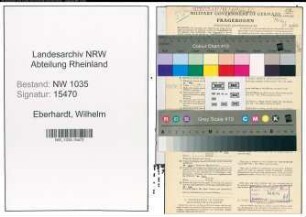 Entnazifizierung Wilhelm Eberhardt , geb. 05.05.1905 (Bergmann)