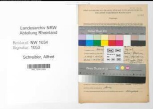 Entnazifizierung Alfred Schreiber , geb. 30.01.1892 (Generalmajor)